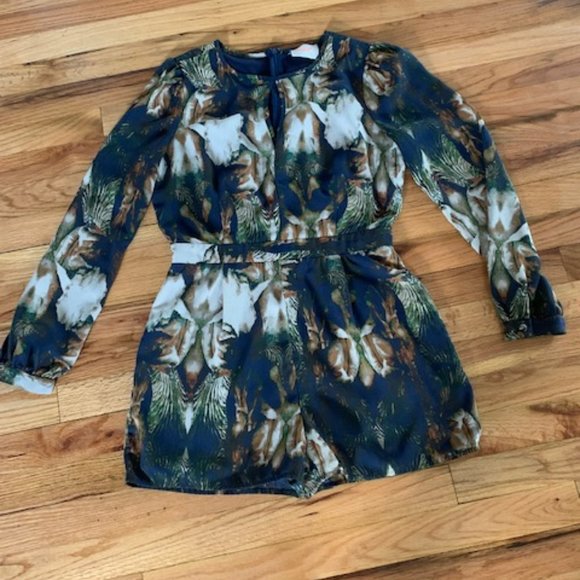 moon floral print romper size s - Picture 1 of 7